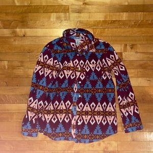 WMNS WRANGLER FLEECE BUTTON UP | S